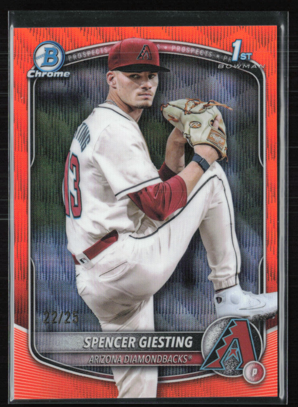 Spencer Giesting 1st Bowman Orange Wave /25