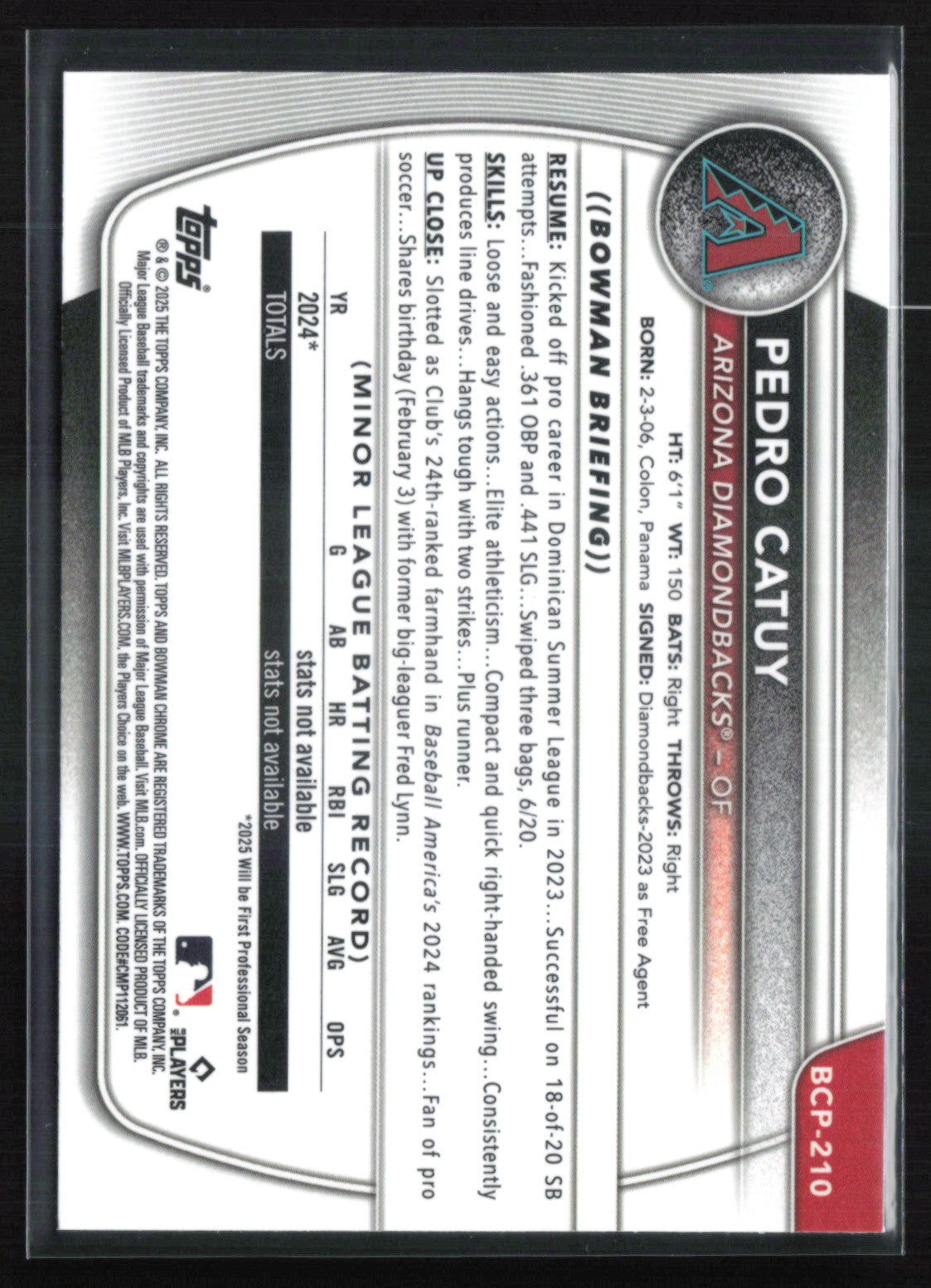 Pedro Catuy 1st Bowman