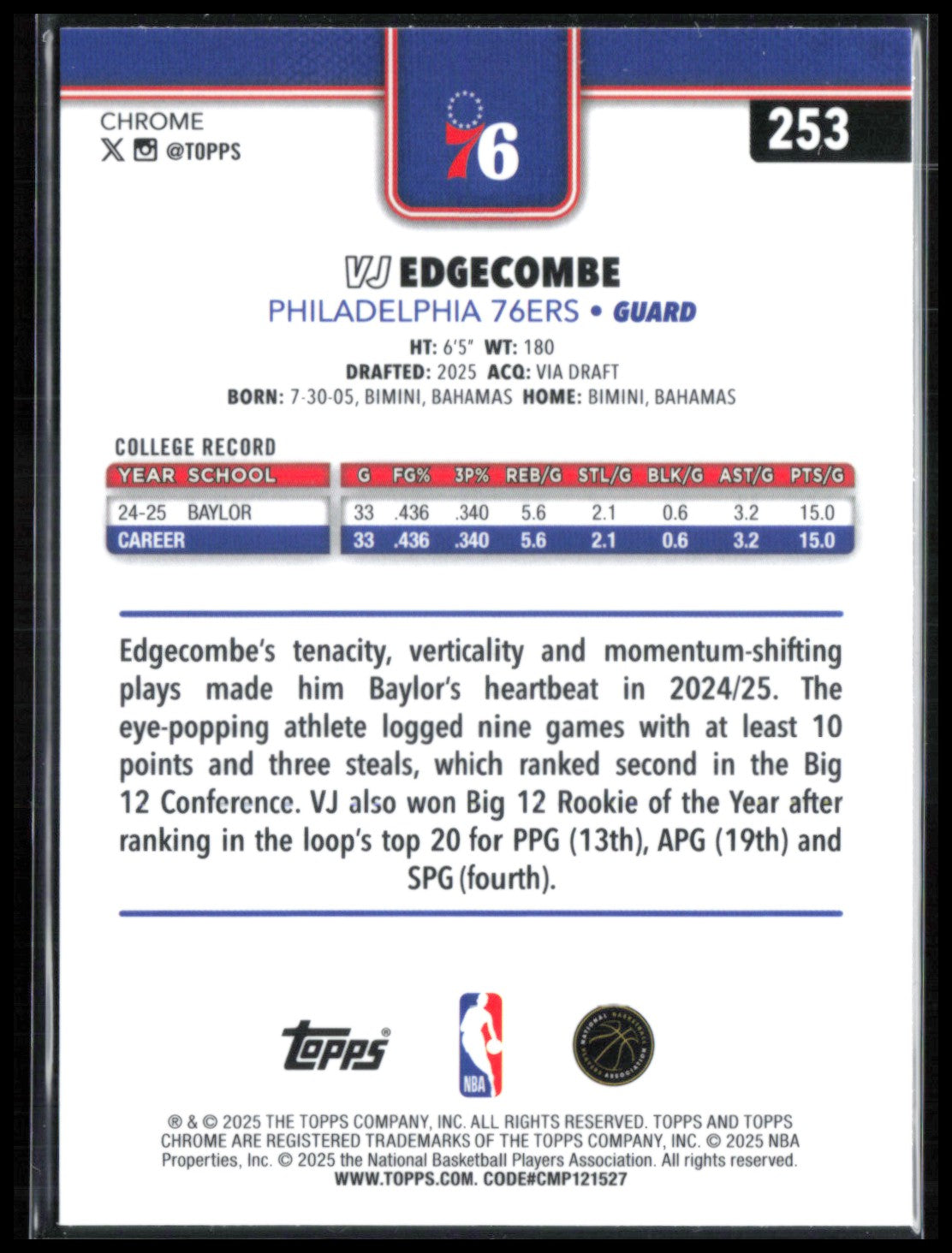 VJ Edgecombe RC RWB Refractor