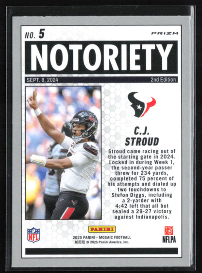 C.J. Stroud Green Mosaic