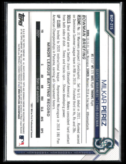 Milkar Perez 1st Bowman Mojo