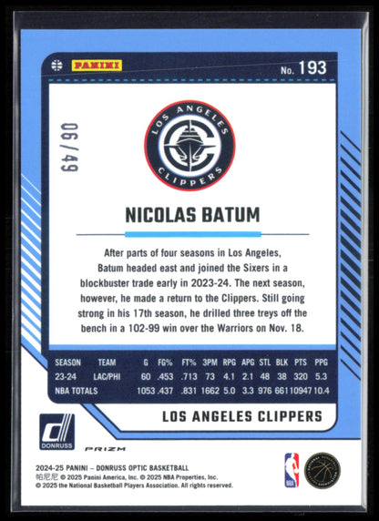 Nicolas Batum Green Velocity /49
