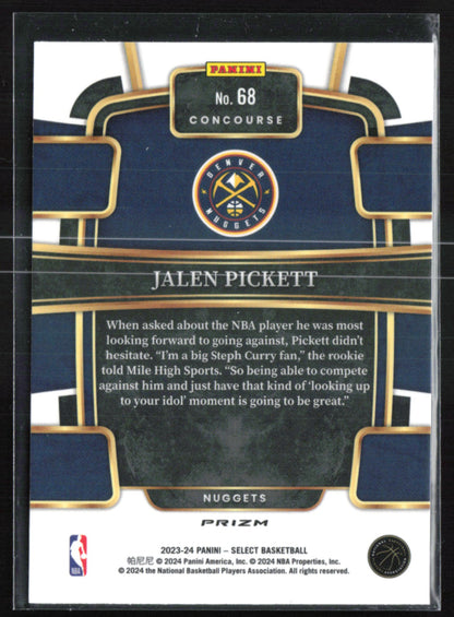 Jalen Pickett RC Tri-Color Prizm