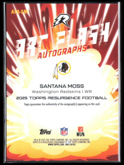Santana Moss Auto 2025 Topps Resurgence Arc Flash