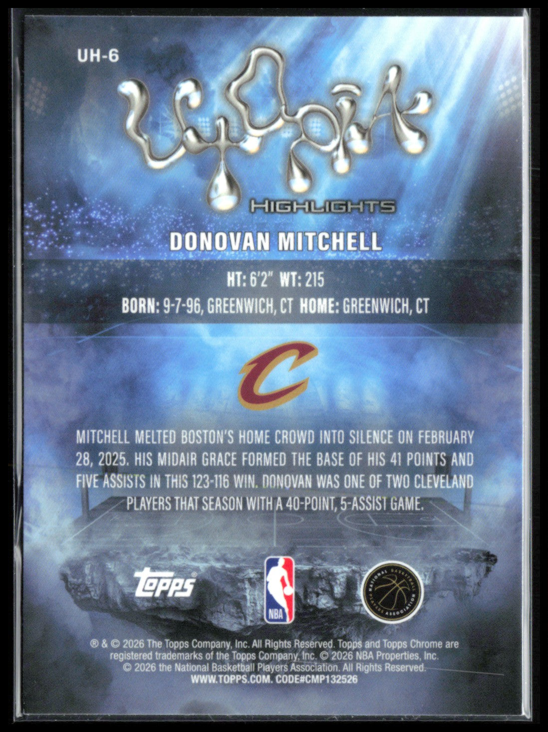 Donovan Mitchell Utopia Highlights 2026 Topps Chrome