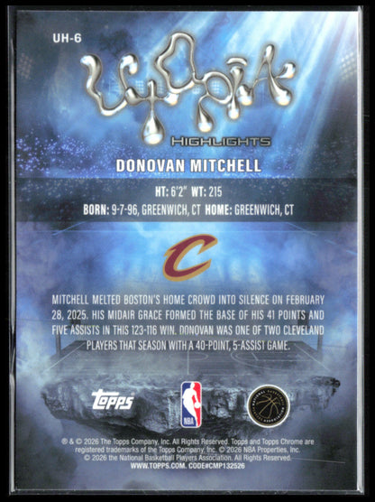 Donovan Mitchell Utopia Highlights 2026 Topps Chrome