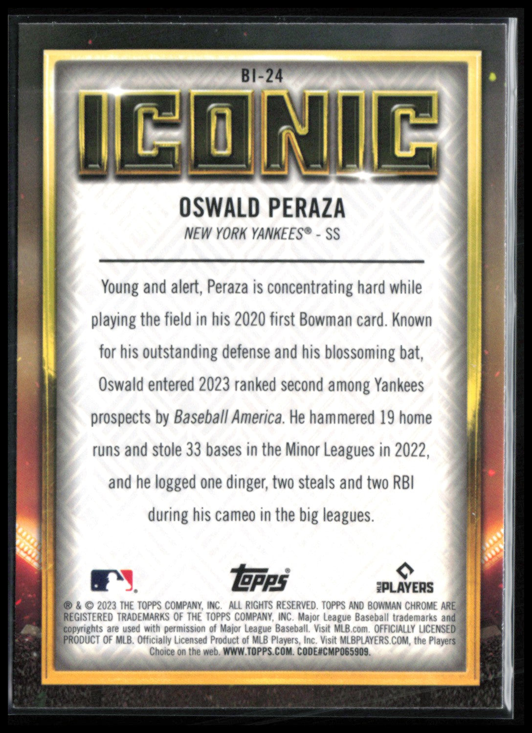 Oswald Peraza RC Iconic