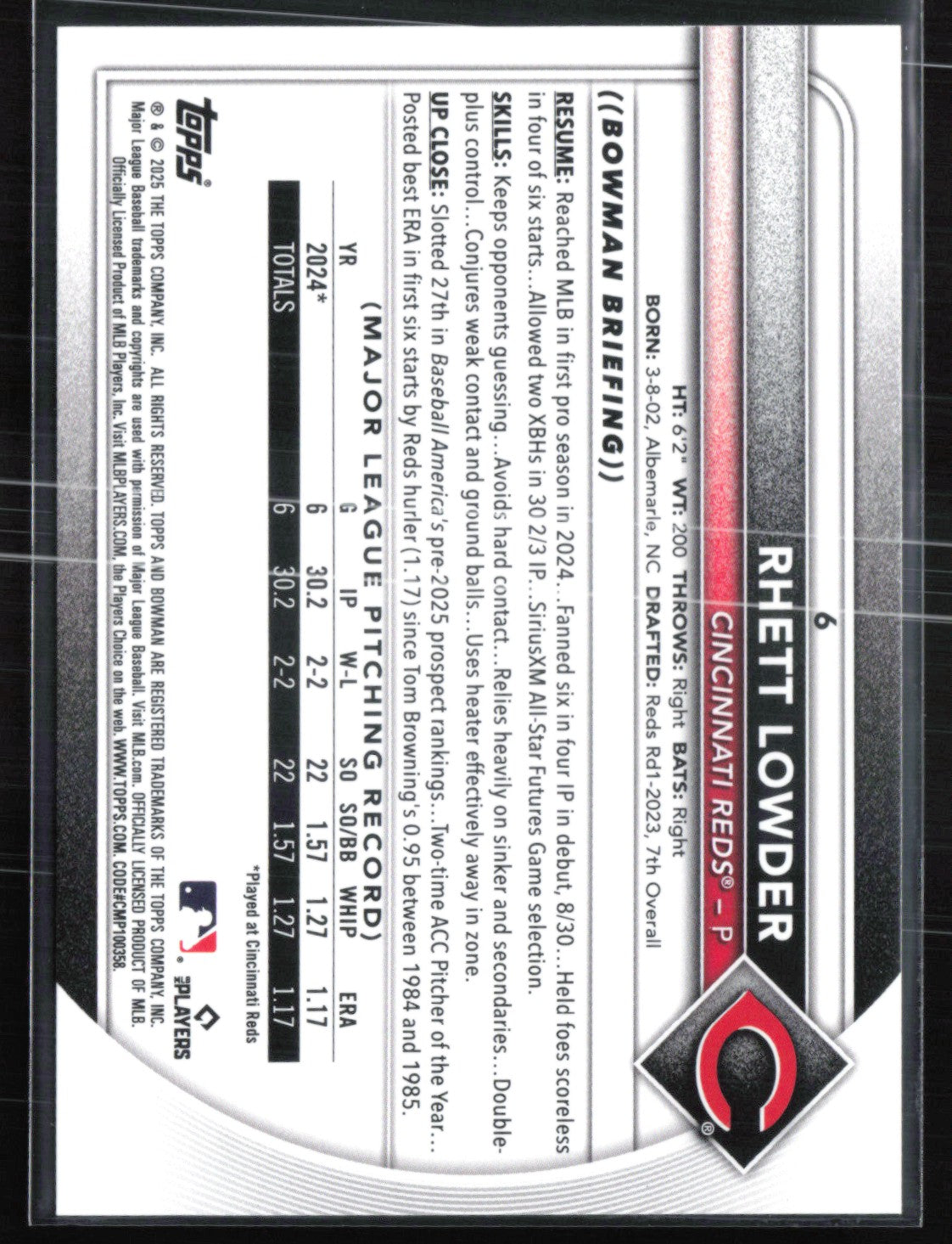 Rhett Lowder RC Blue /499