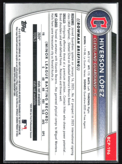 Hiverson Lopez 1st Bowman