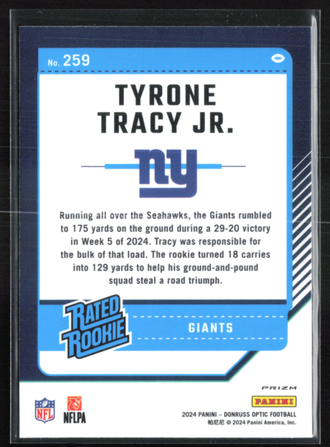 Tyrone Tracy Jr. RC Green Hyper