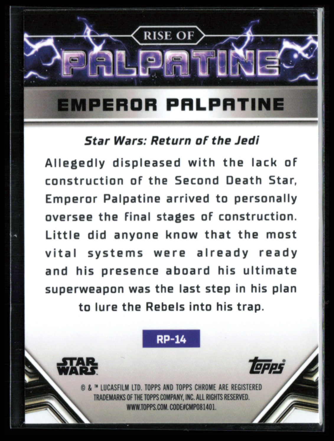 Arrival at the Second Death Star 2024 Topps Chrome Star Wars