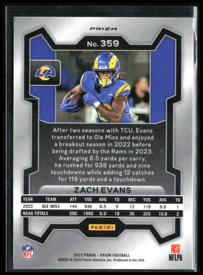 Zach Evans RC Silver Prizm