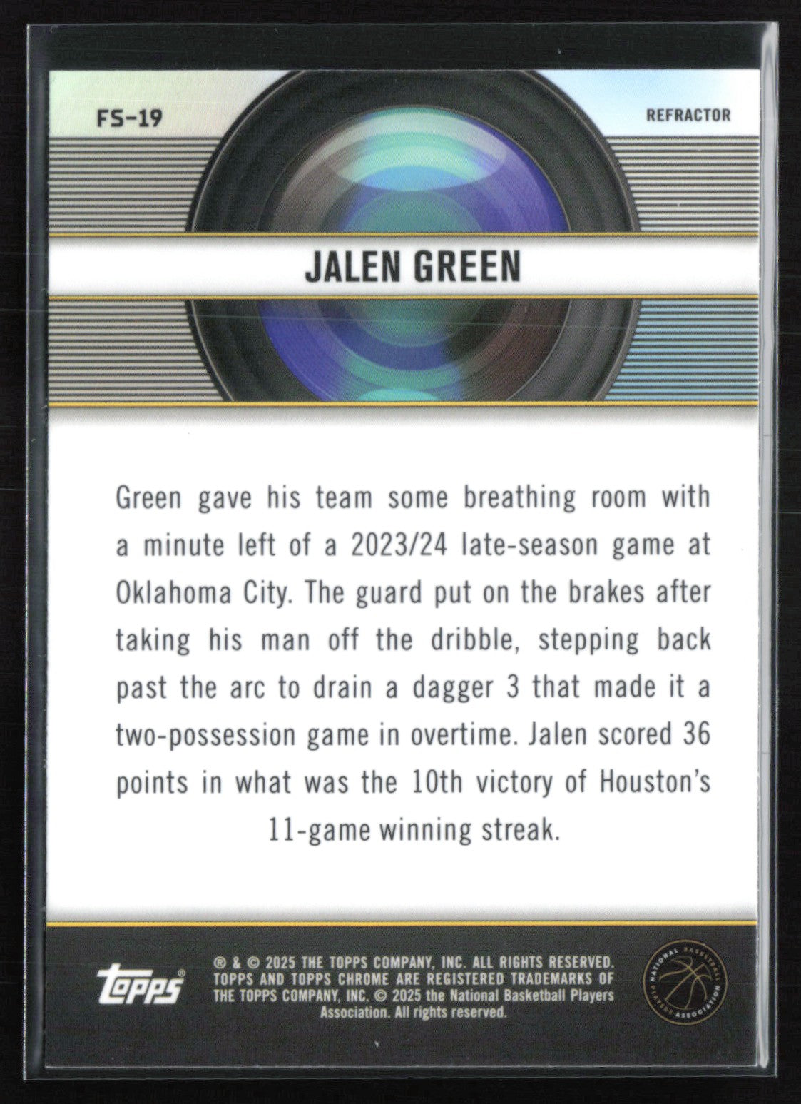 Jalen Green Film Study Refractor