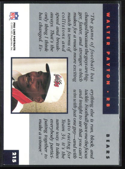 Walter Payton 1991 Pro Line