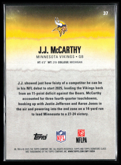 J.J. McCarthy Yellow