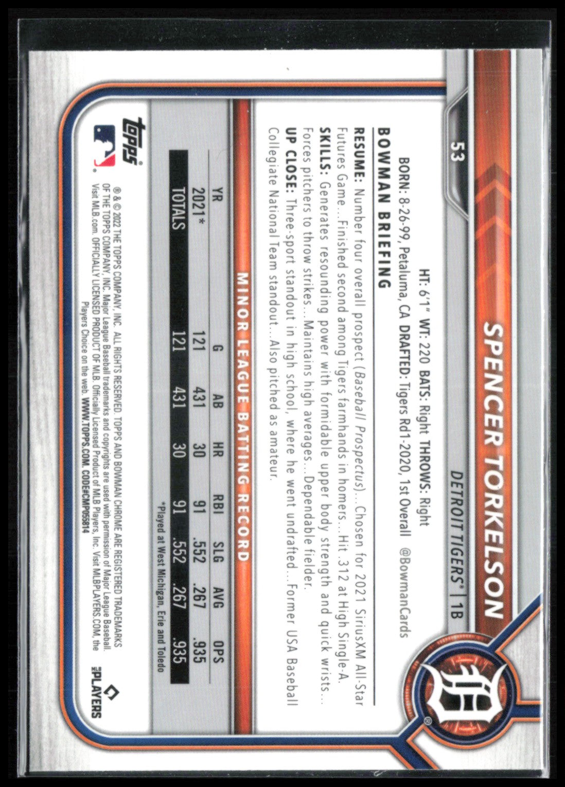 Spencer Torkelson RC