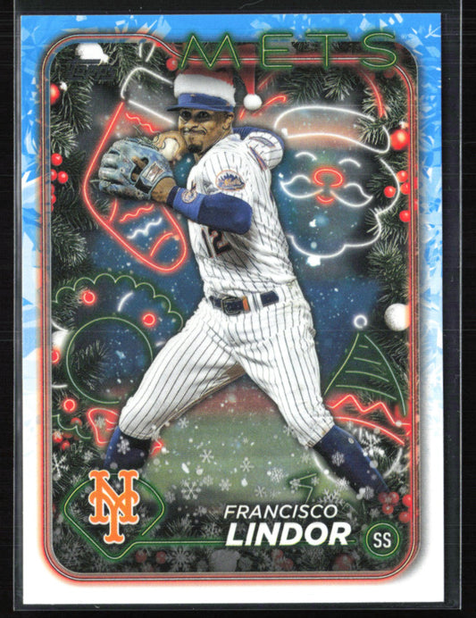 Francisco Lindor Santa's Cap Variation