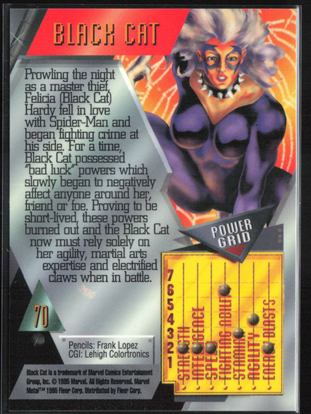 Black Cat 1996 Marvel Metal