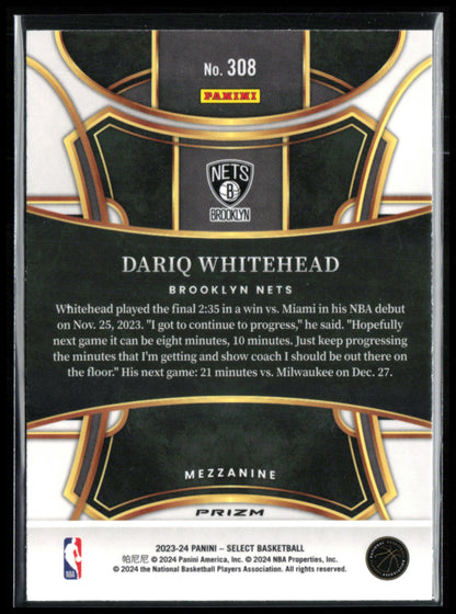 Dariq Whitehead RC Silver