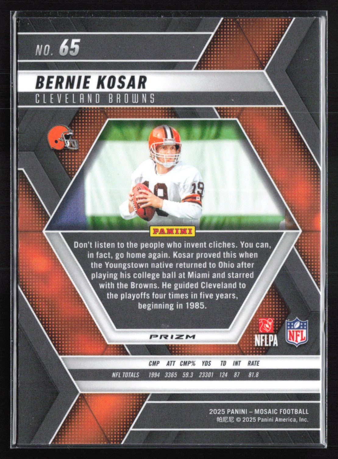 Bernie Kosar Mosaic Prizm