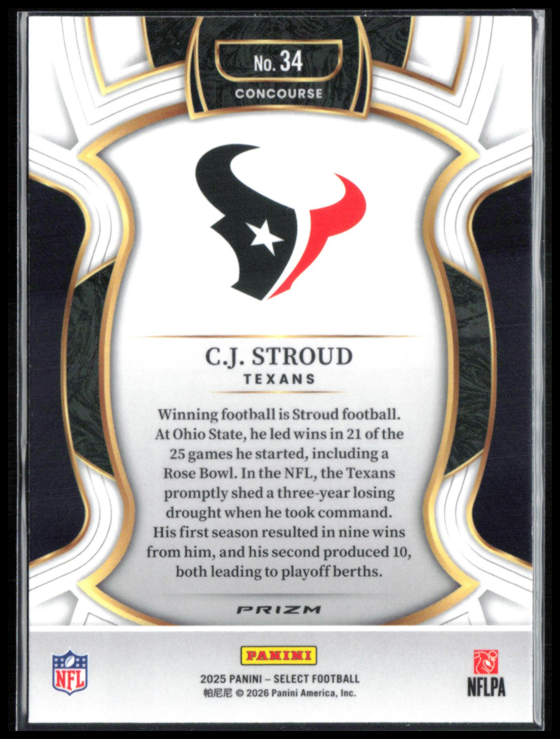 C.J. Stroud Black Green Shock