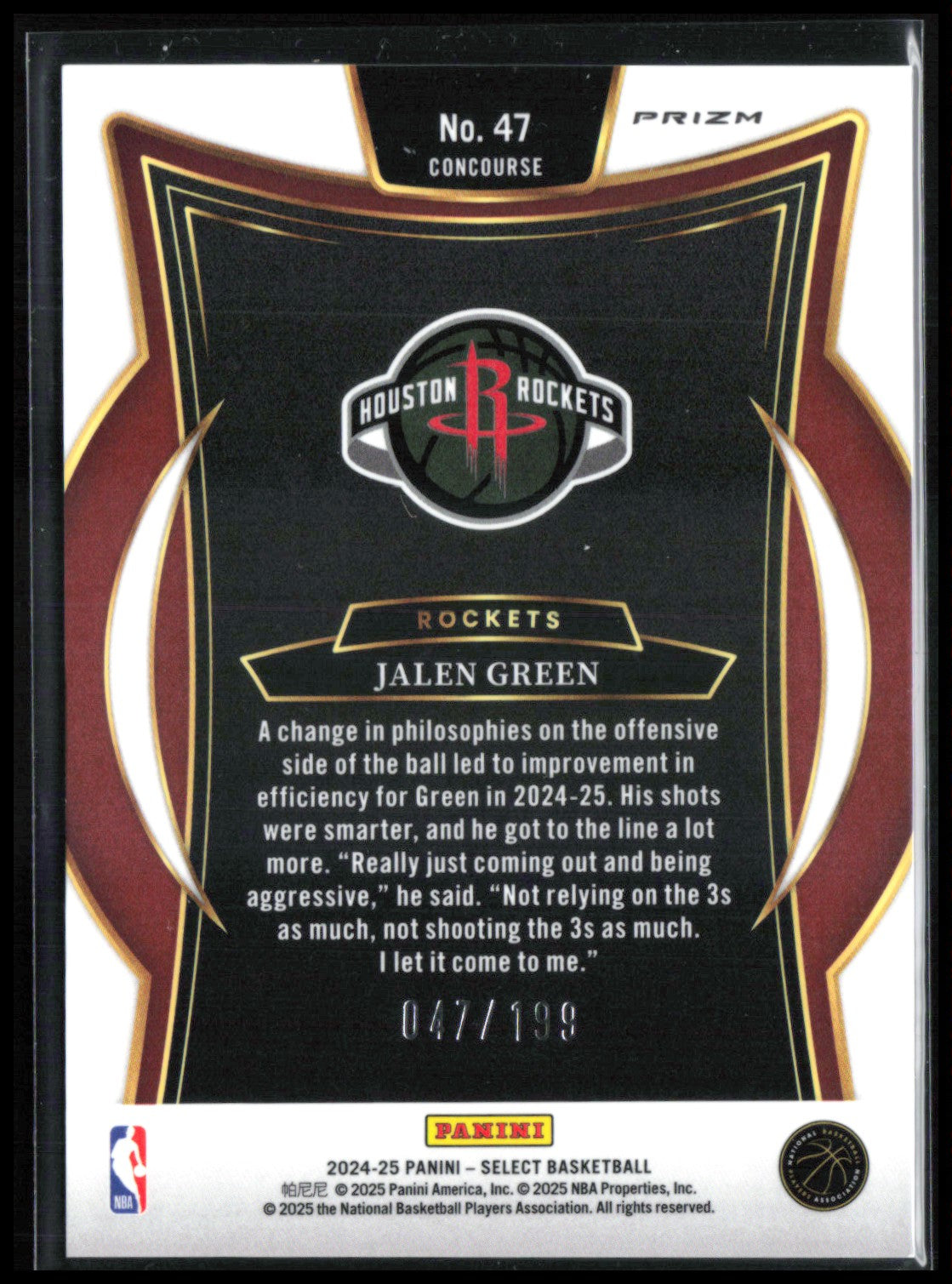 Jalen Green Red Prizm /199
