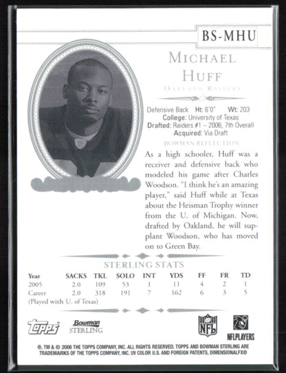 Michael Huff Player-Worn Jersey