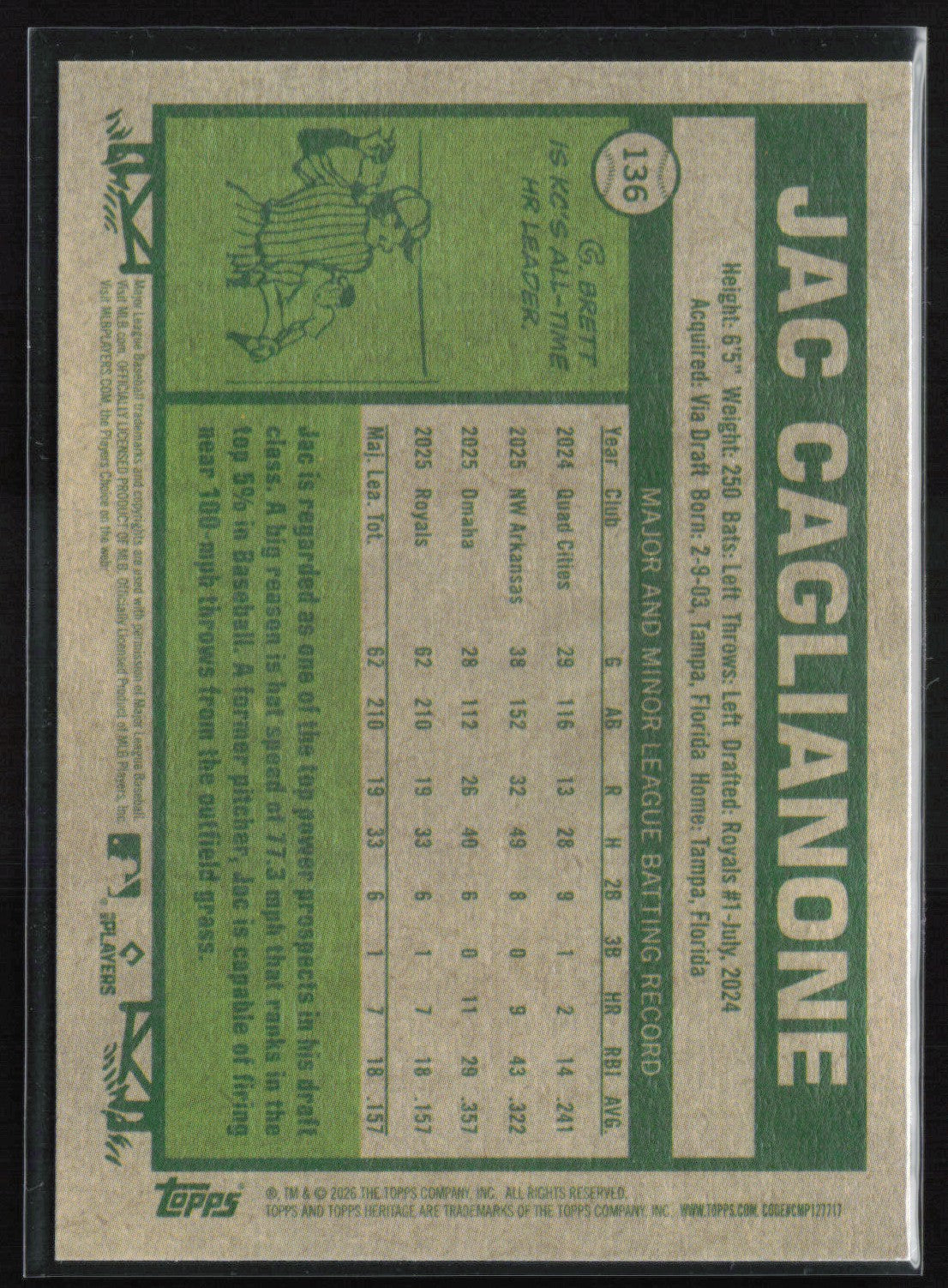 Jac Caglianone RC