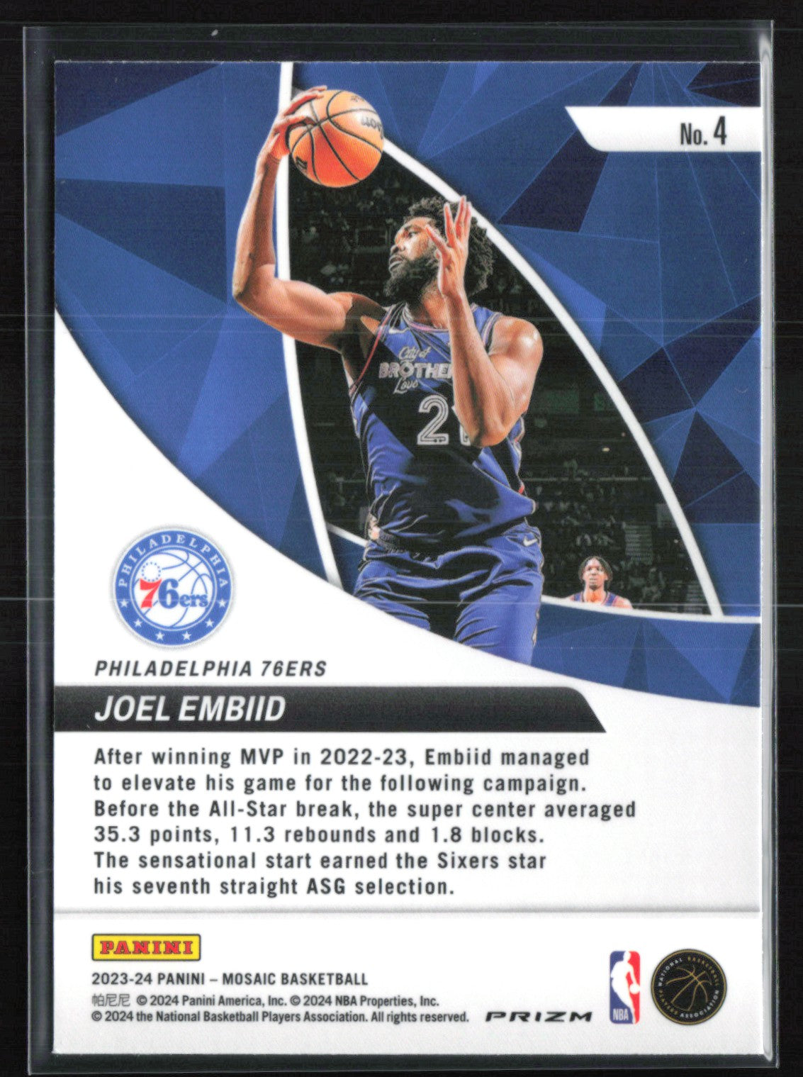 Joel Embiid Green Mosaic