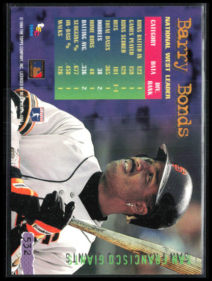 Barry Bonds 1994 Stadium Club