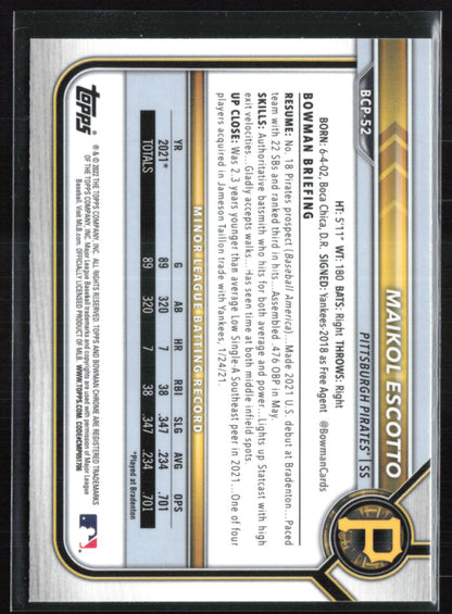 Maikol Escotto 1st Bowman