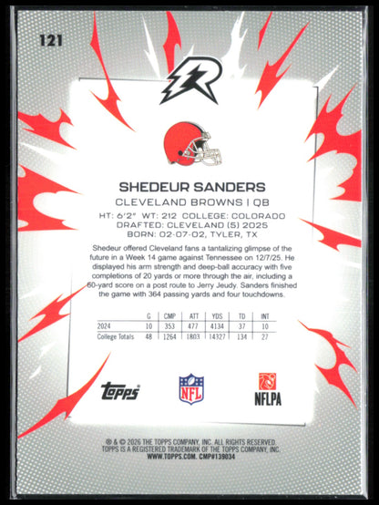 Shedeur Sanders RC 2026 Topps Resurgence