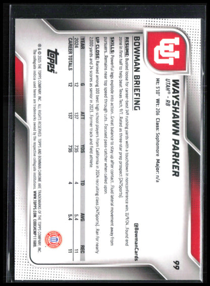 WayShawn Parker 1st Bowman Mini Diamond /325
