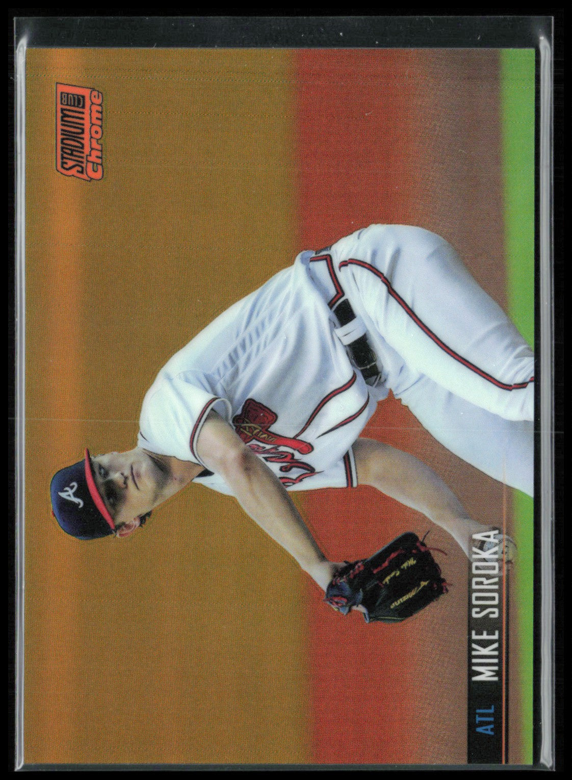 Mike Soroka Orange Refractor /25 2021 Topps Stadium Club