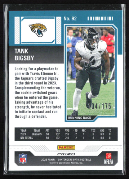 Tank Bigsby RC Red Rookie Ticket /175