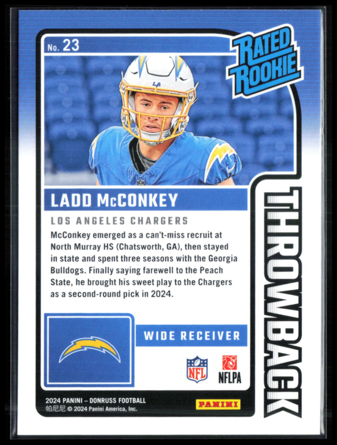 Ladd McConkey RC Throwback