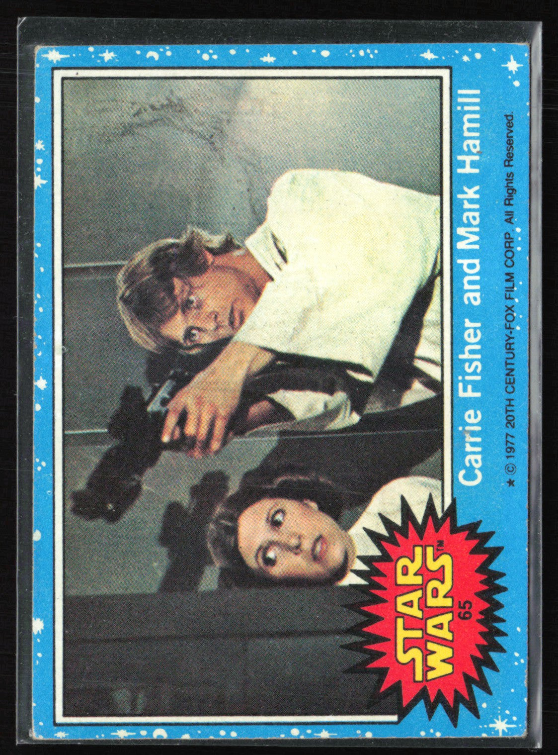 Carrie Fisher and Mark Hamill 1977 Topps Star Wars