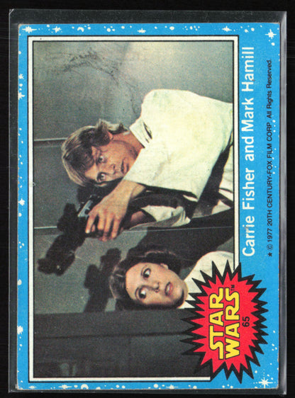 Carrie Fisher and Mark Hamill 1977 Topps Star Wars