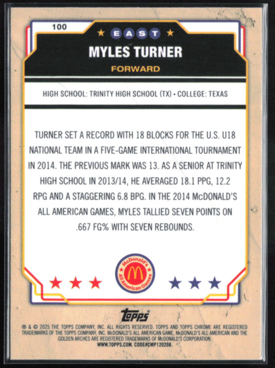 Myles Turner Blue Raywave