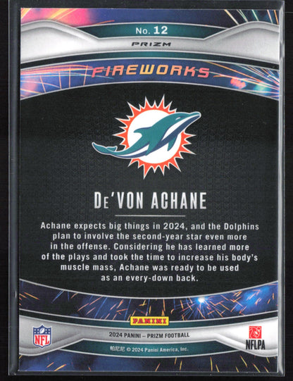 De'Von Achane Fireworks Green Ice