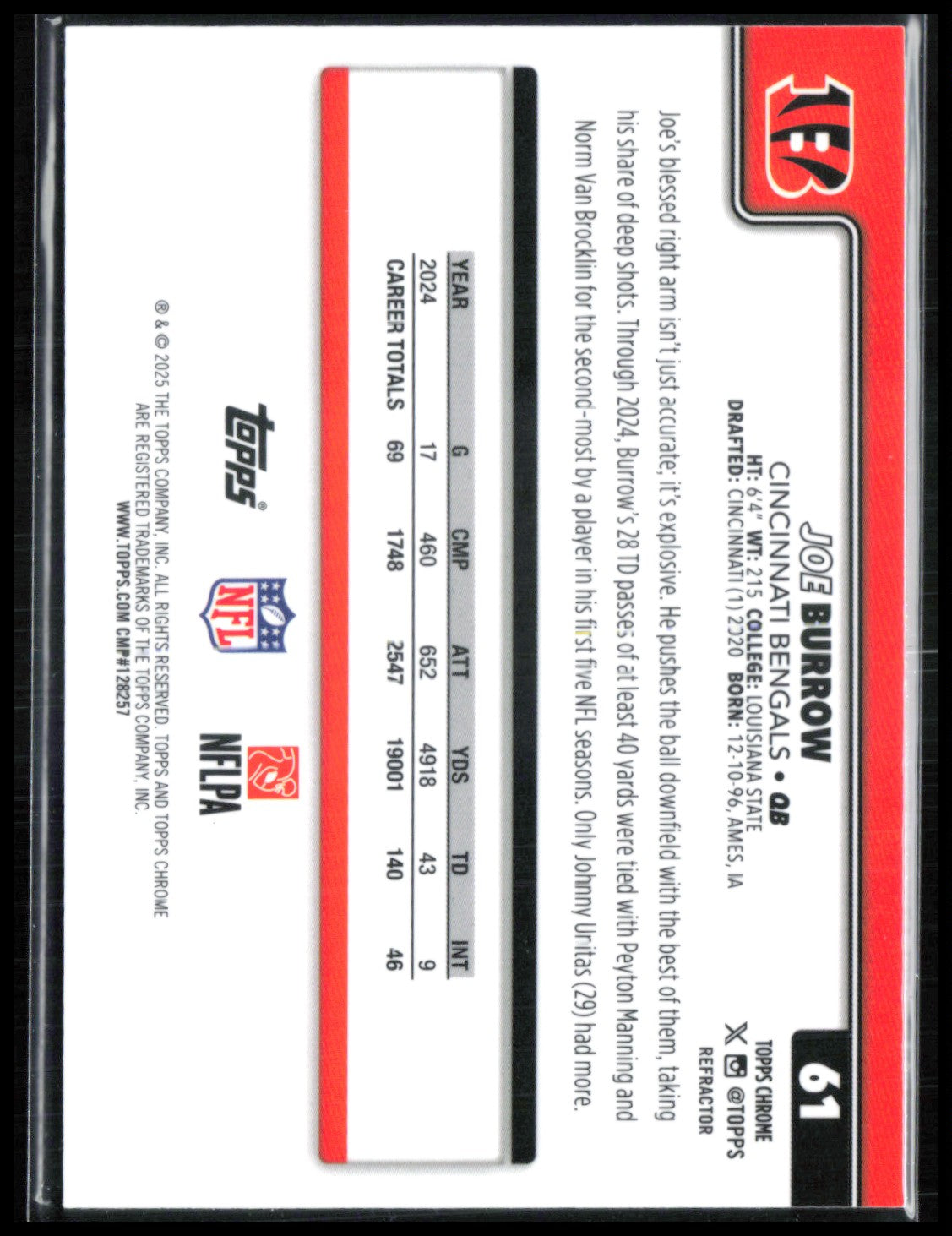 Joe Burrow Refractor