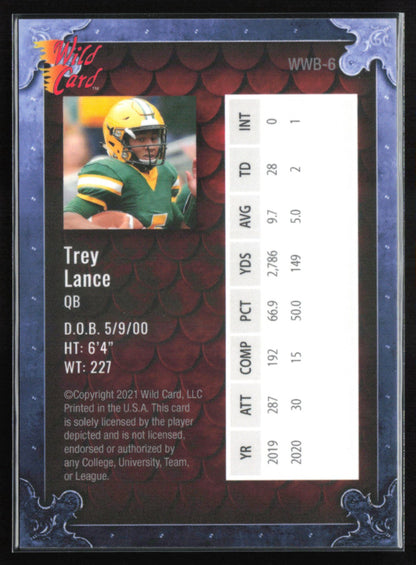 Trey Lance /25 Wild Card Matte