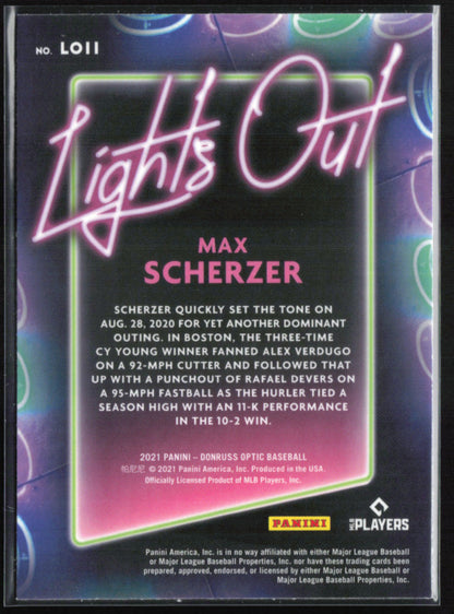 Max Scherzer Lights Out