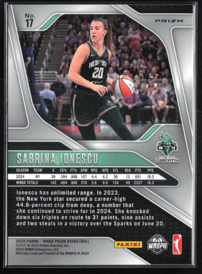 Sabrina Ionescu Silver Prizm