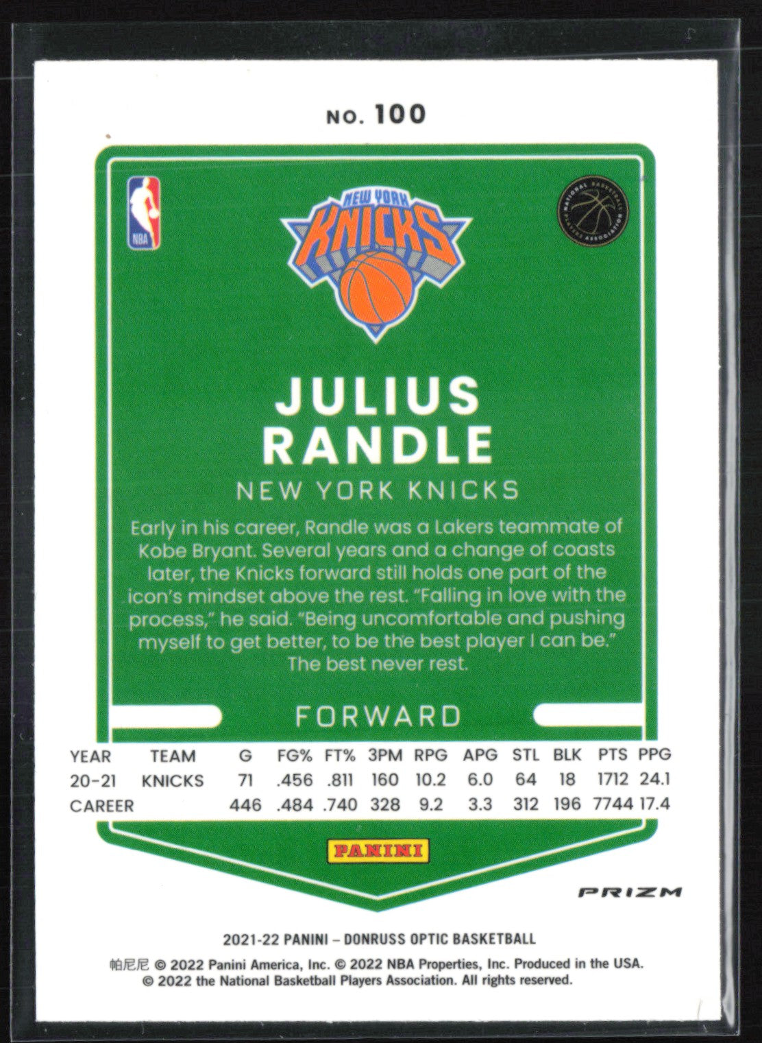 Julius Randle Blue Velocity