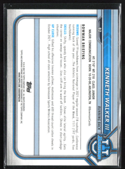 Kenneth Walker III 1st Bowman Pink Refractor