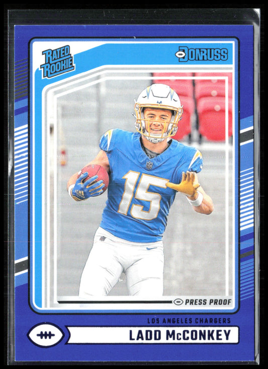 Ladd McConkey RC Blue Press Proof