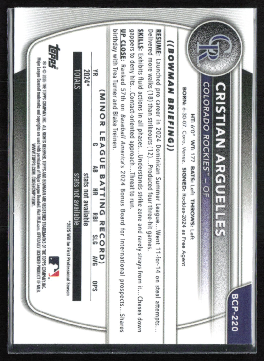 Cristian Arguelles 1st Bowman