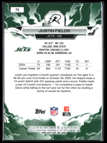 Justin Fields Teal Pink Laser