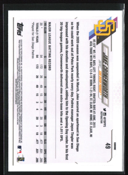 Jake Cronenworth RC Refractor